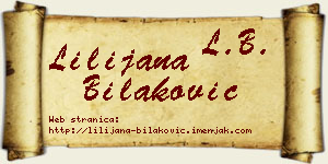 Lilijana Bilaković vizit kartica